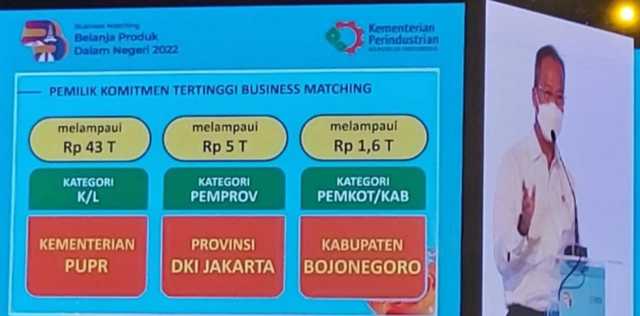 Pemkab Bojonegoro Dinobatkan Pemilik Komitmen Tertinggi Belanja Produk Dalam Negeri