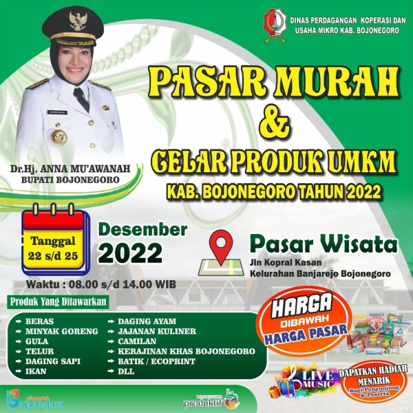 Pemkab Bojonegoro Gelar Pasar Murah Dorong Pemulihan Ekonomi UMKM
