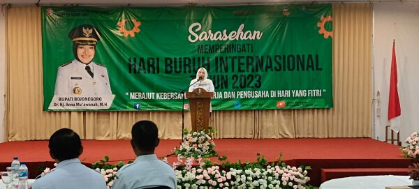 Pemkab Bojonegoro Gelar Sarasehan Hari Buruh Internasional Dorong Industri yang Sehat dan Kondusif 
