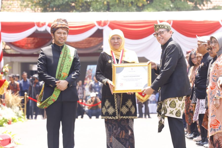 Pemkab Bojonegoro Raih Penghargaan di Hari Jadi Provinsi Jatim Ke-78 