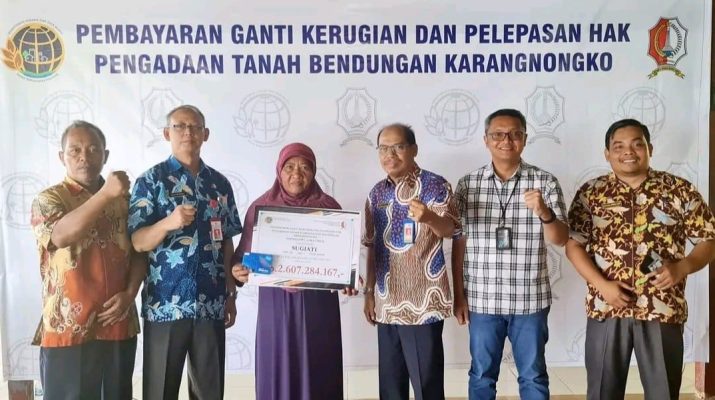 Pemkab Bojonegoro Realisasikan Dana Ganti Untung Pembebasan Lahan PSN Bendungan Karangnongko