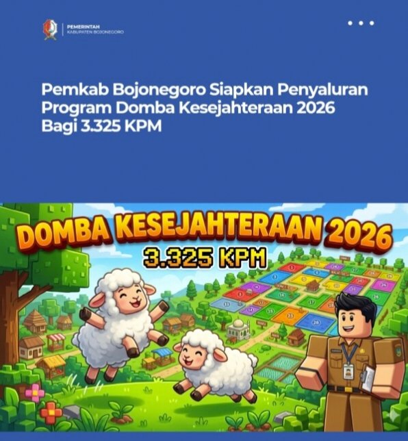 Pemkab Bojonegoro Siapkan Penyaluran Program Domba Kesejahteraan 2026