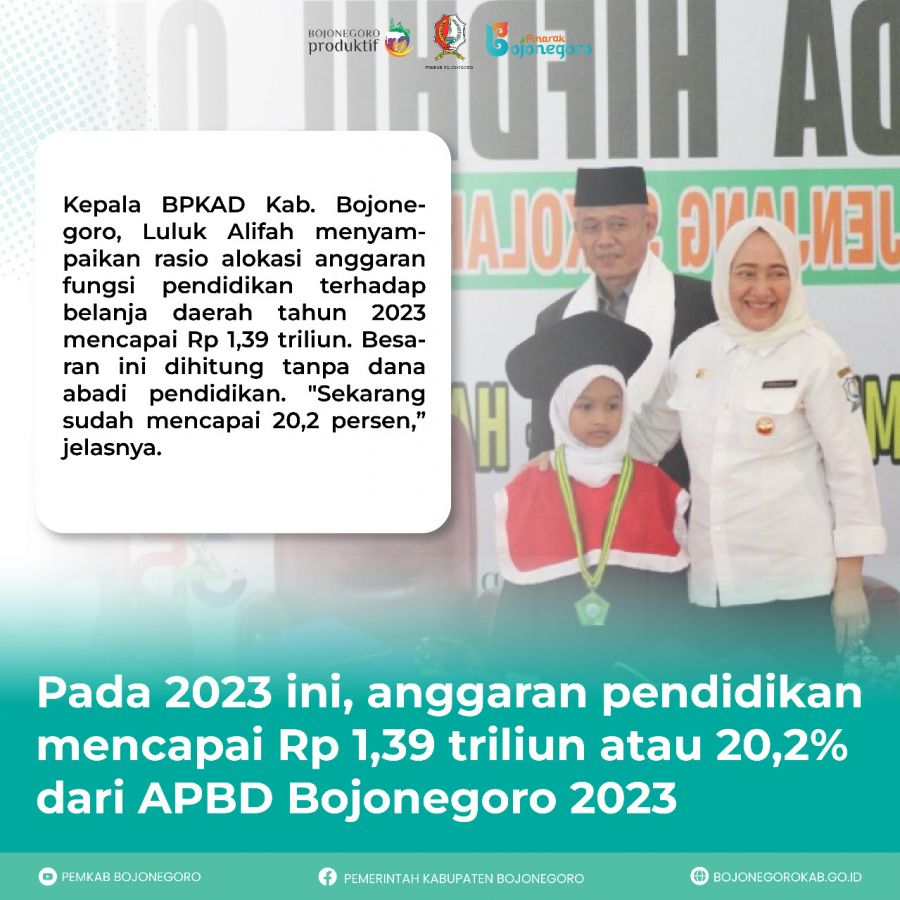 Pemkab Bojonegoro Terus Meningkatkan (IPM) Dengan Anggaran Pendidikan di Atas 20 Persen 