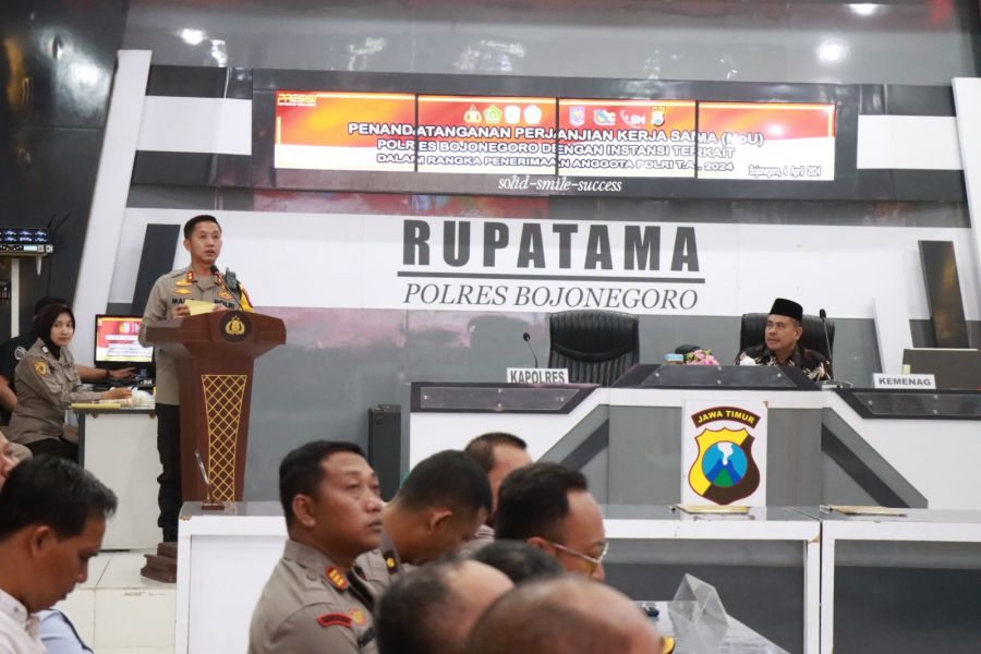 Penerimaan Calon Anggota Polri, Polres Bojonegoro Gelar MoU Dengan Instansi Terkait