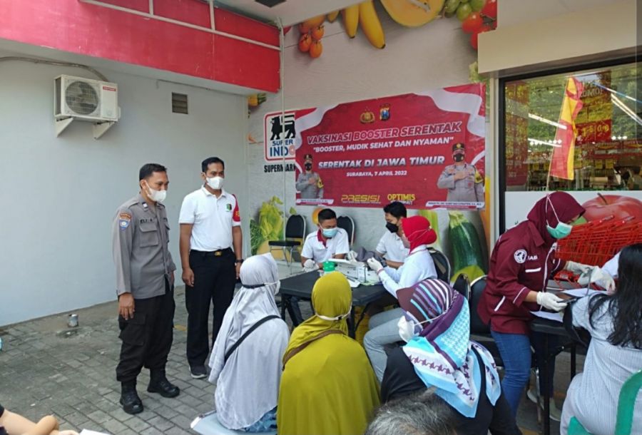 Percepatan Vaksinasi, Polres Bojonegoro Buka Gerai Vaksin di Supermarket