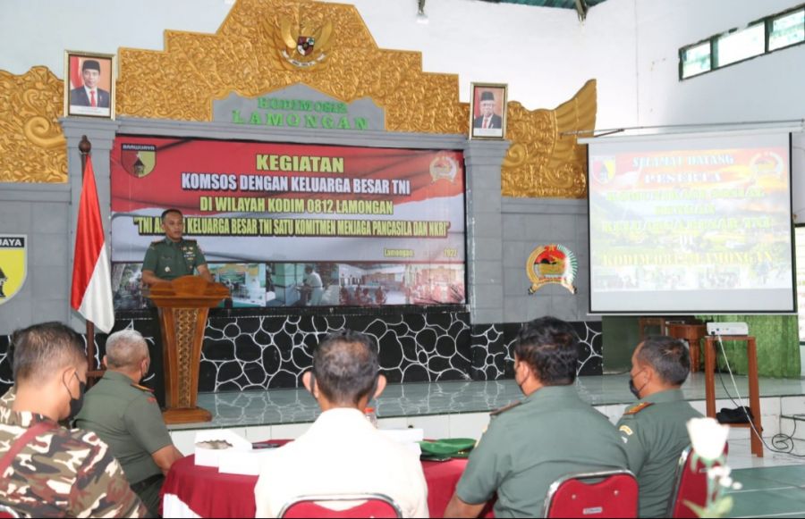 Pererat tali Silaturahmi, Kodim 0812/Lamongan Gelar Komunikasi Sosial dengan Keluarga Besar TNI