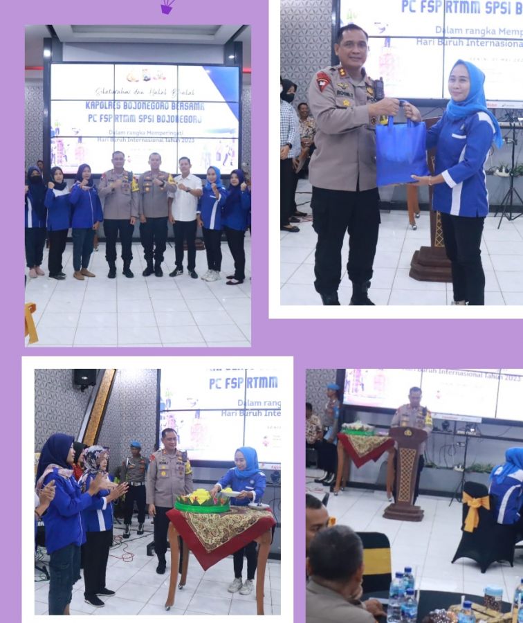 Peringati Hari Buruh Internasional, Polres Bojonegoro Gelar Tasyukuran Bersama Serikat Pekerja