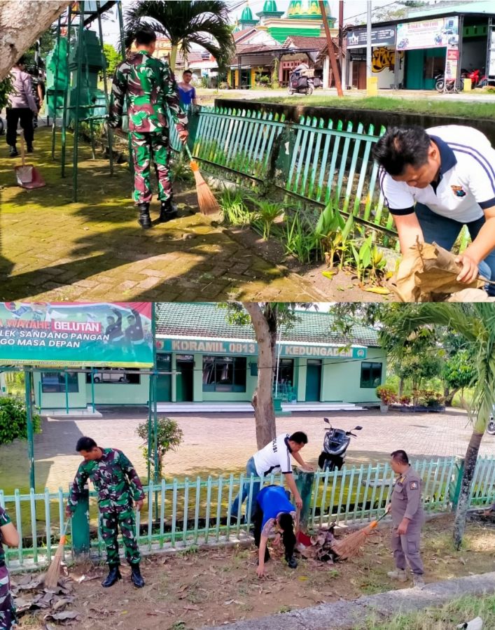 Perkuat Sinergitas, TNI-Polri di Kedungadem Kodim 0813 Bojonegoro Kurve bersama
