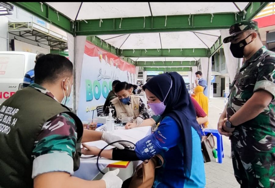 Permudah Masyarakat Mendapatkan Pelayanan Vaksin, Kodim 0813 Bojonegoro Buka Gerai Vaksinasi