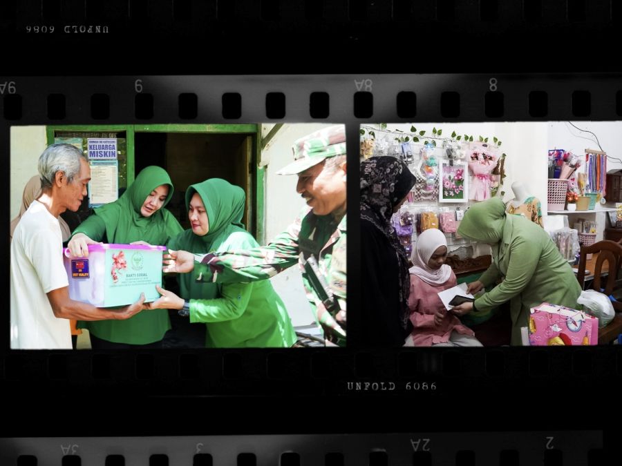 Persit Kodim 0813 Bojonegoro Gelar Anjangsana dan Salurkan Bantuan Sembako