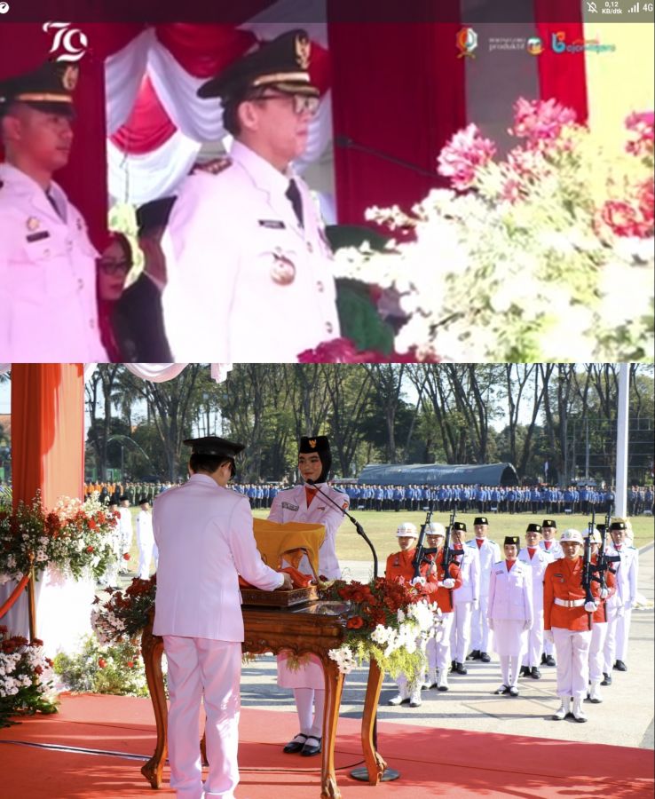 Pj. Bupati Bojonegoro Andriyanto Pimpin Upacara Peringatan HUT RI Ke-79 Sebagai Inspektur Upacara