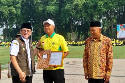 Pj Bupati Bojonegoro Bersama Forkopimda Hadiri Apel Peringatan HAB Ke 78