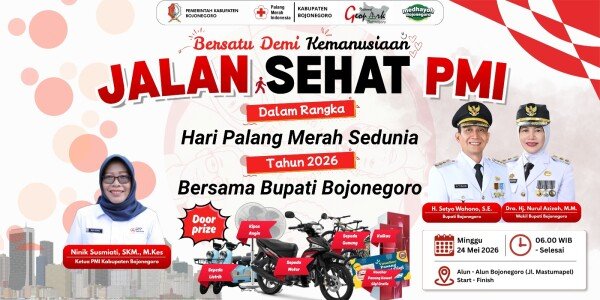 PMI Bojonegoro Akan Gelar Jalan Sehat Peringati Hari Palang Merah Sedunia 2026