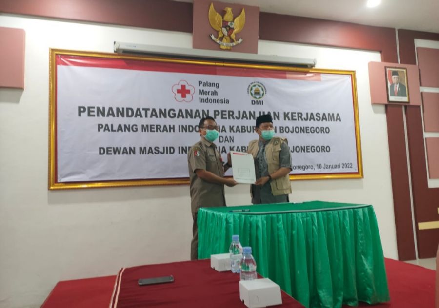 PMI dan DMI Bojonegoro Lakukan MoU Bersinergi Dalam Membantu Kemanusiaan