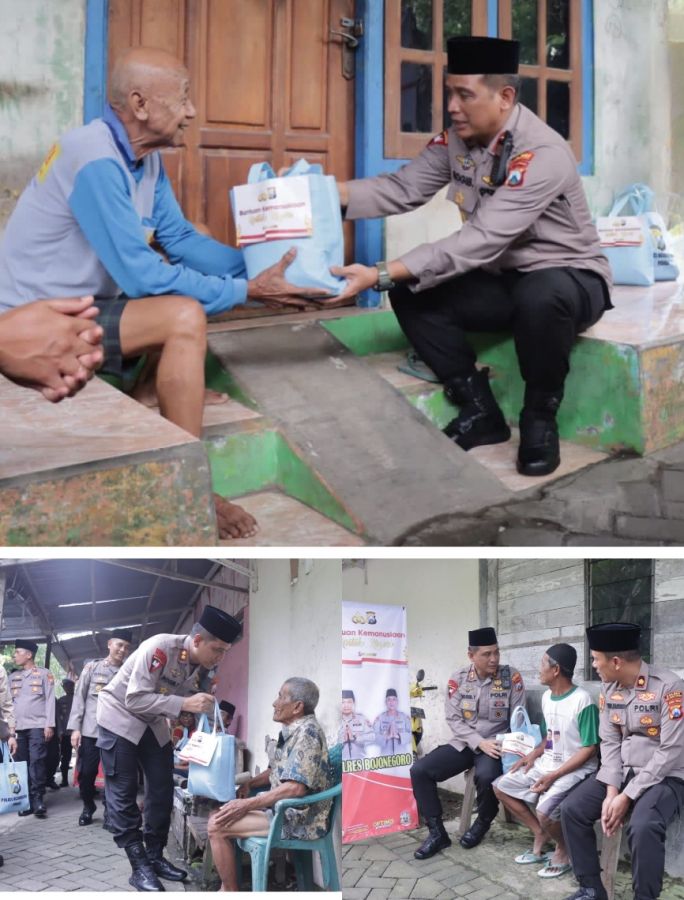 Polisi Peduli Sesama, Kapolres Bojonegoro Beri Bantuan Sosial untuk Warga