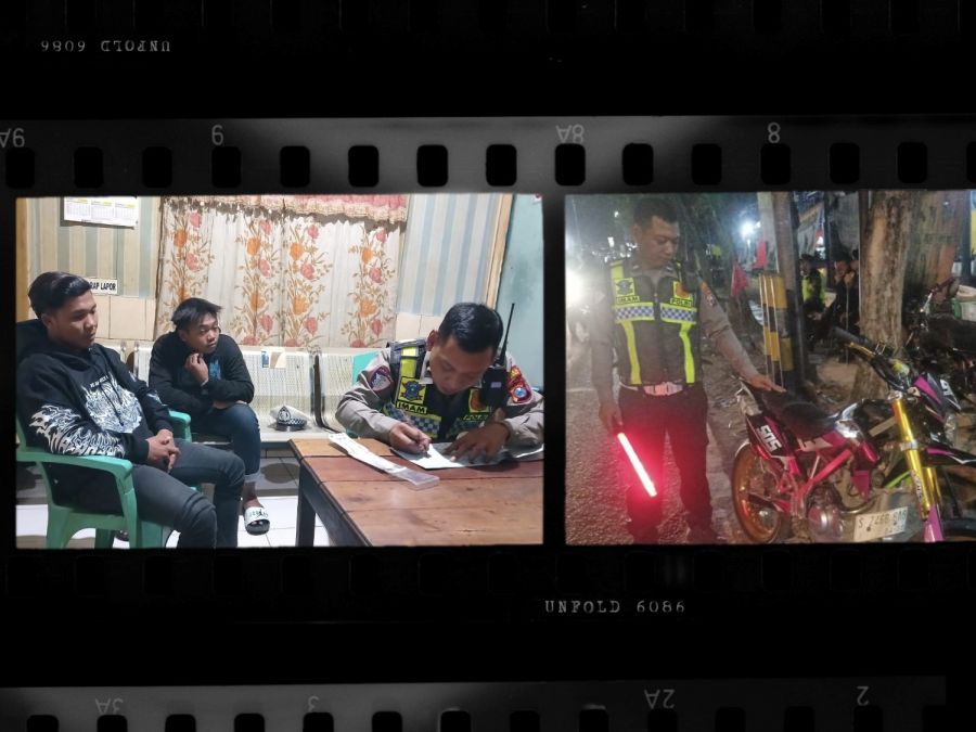 Polisi Sumberjo Polres Bojonegoro Tilang Lima Motor Menggunakan Knalpot Brong
