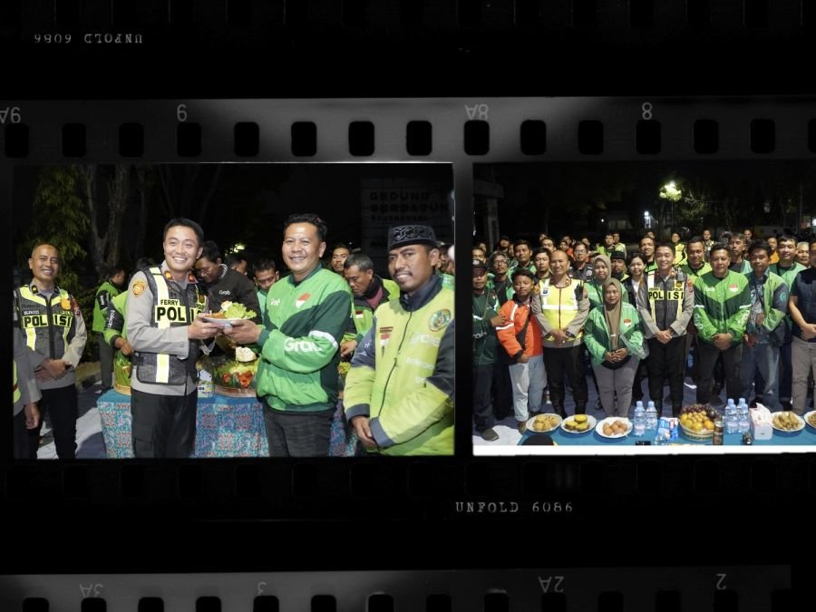 Polres Bojonegoro Cangkrukan dan Doa Bersama Komunitas Ojol