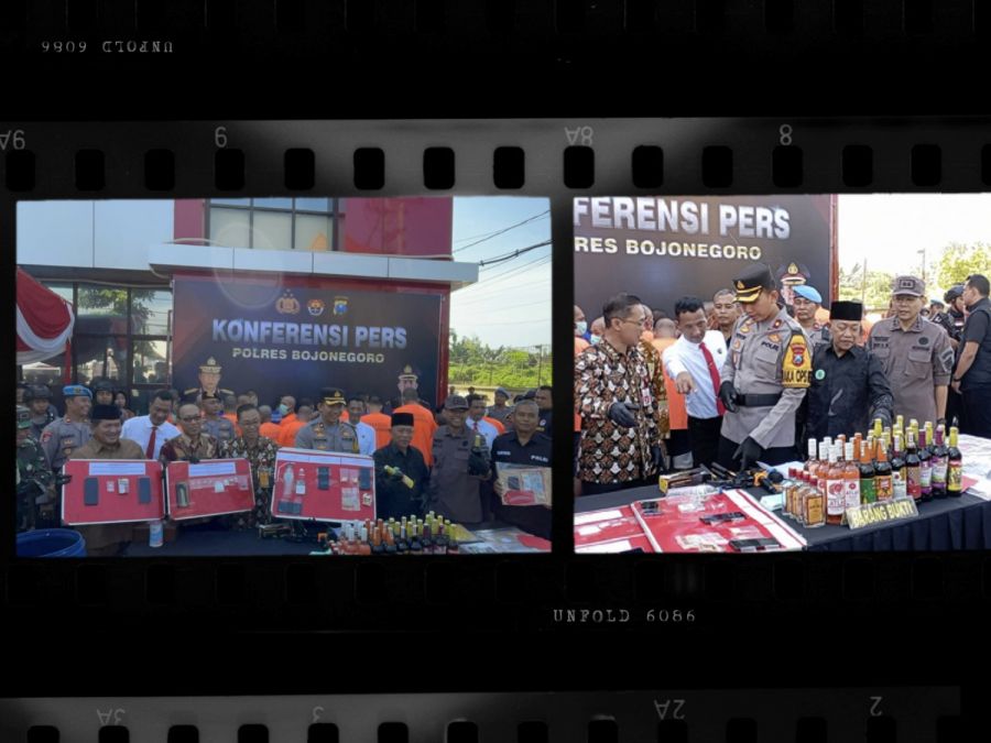 Polres Bojonegoro Gelar Konferensi Pers Ungkap Hasil Operasi Pekat Semeru 2025