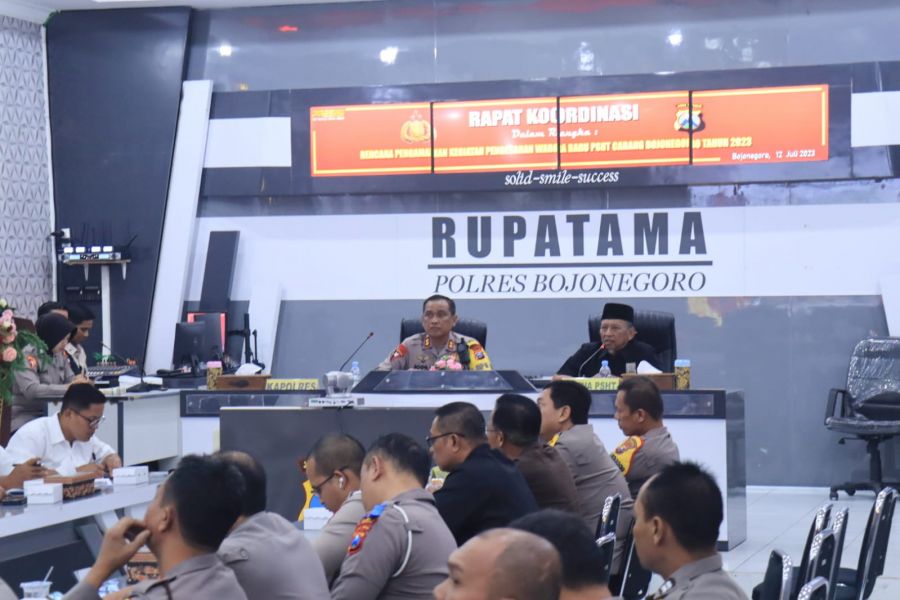 Polres Bojonegoro Gelar Rakor Bersama SH Terate Cabang Bojonegoro Pusat Madiun