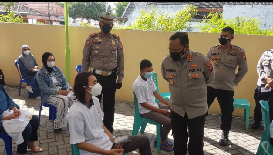 Polres Bojonegoro Gelar Serbuan Vaksinasi, 5.830 Dosis Vaksin Bagi Masyarakat Bojonegoro