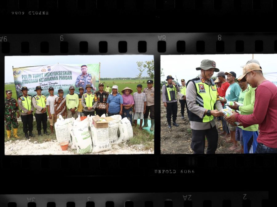 Polres Bojonegoro Sukseskan Asta Cita Serahkan Bantuan Pertanian kepada Masyarakat