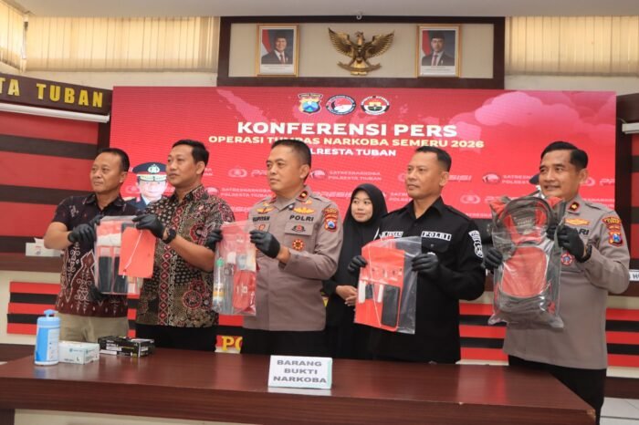 Polresta Tuban Ungkap 4 Kasus dan Sita 53,6 Gram Sabu