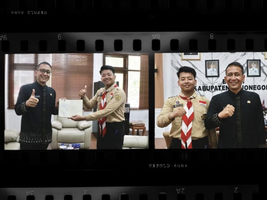 Pramuka Pejalan Kaki Keliling Indonesia Singgah di Bojonegoro