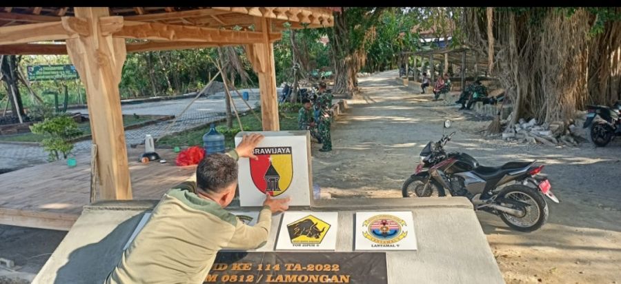 Prasasti TMMD 114 Kodim 0812 Lamongan Hampir Rampung