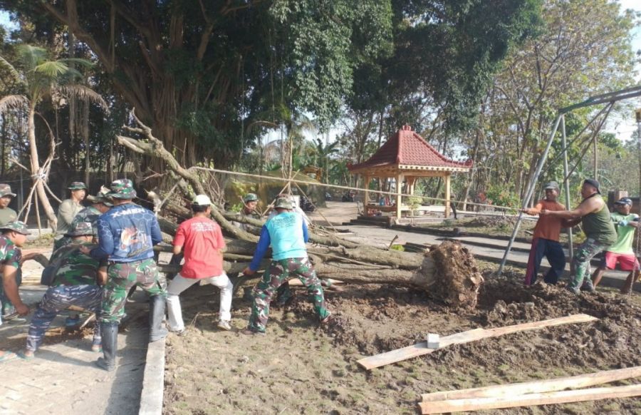 Program Lintas Sektoral TMMD ke 114, Bangkitkan Semangat Gotong Royong di Tunggunjagir