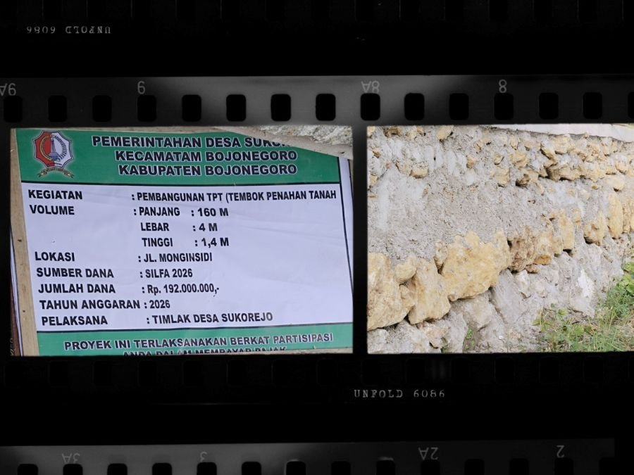 Proyek TPT Desa Sukorejo Bojonegoro Disorot