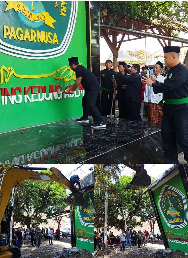 PSNU Pagar Nusa Kembali Robohkan Tugu Perguruan Silat di Kecamatan Kedungadem