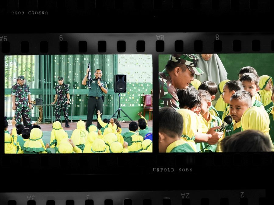 Ratusan Anak PAUD ABA Percontohan Dikenalkan Kehidupan TNI