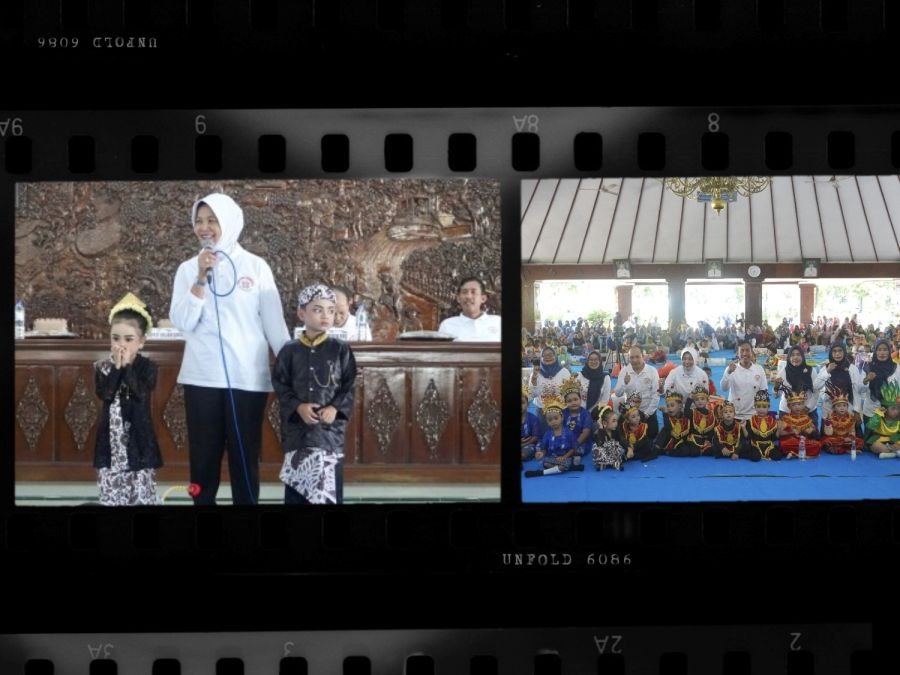 Ratusan Anak TK Ikuti Festival Hari Anak Nasional Ke-42 di Pendopo Malowopati Bojonegoro