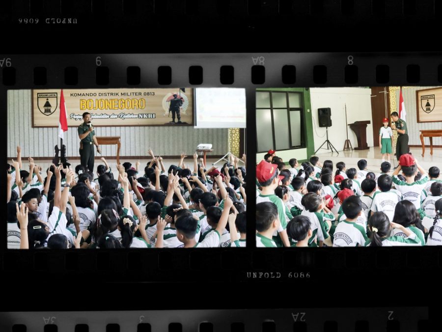 Ratusan Pelajar dibekali Wasbang dan Bela Negara oleh TNI Kodim Bojonegoro