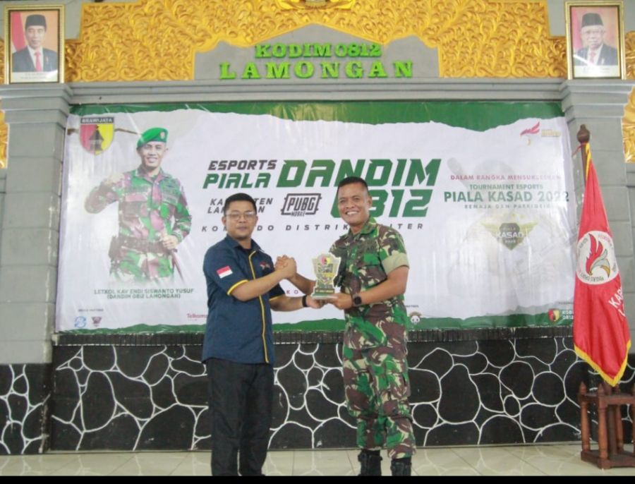 Resmi Dibuka Turnamen Esport (ESI) Piala Dandim 0812 Lamongan dalam mensukseskan Esports Piala Kasad