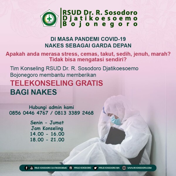 RSUD Bojonegoro Beri Layanan Telekonseling Gratis Bagi Nakes