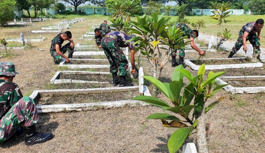 Sambut HJT dan HUT ke-74 Kodam V Brawijaya, Kodim 0813 Bojonegoro Gelar Karya Bakti 