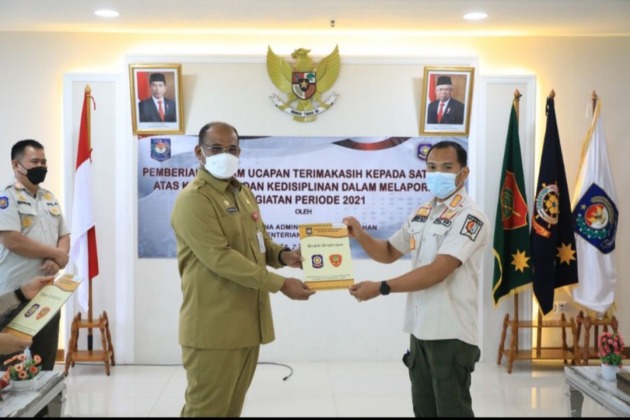 Satpol PP Kab. Bojonegoro Raih Penghargaan Dari Mendagri