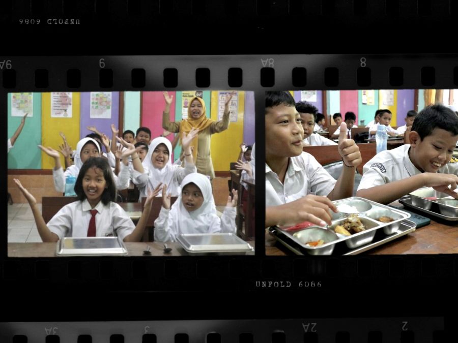 Senyum Para Siswa SDN Kadipaten 1 Bojonegoro Menikmati Menu MBG