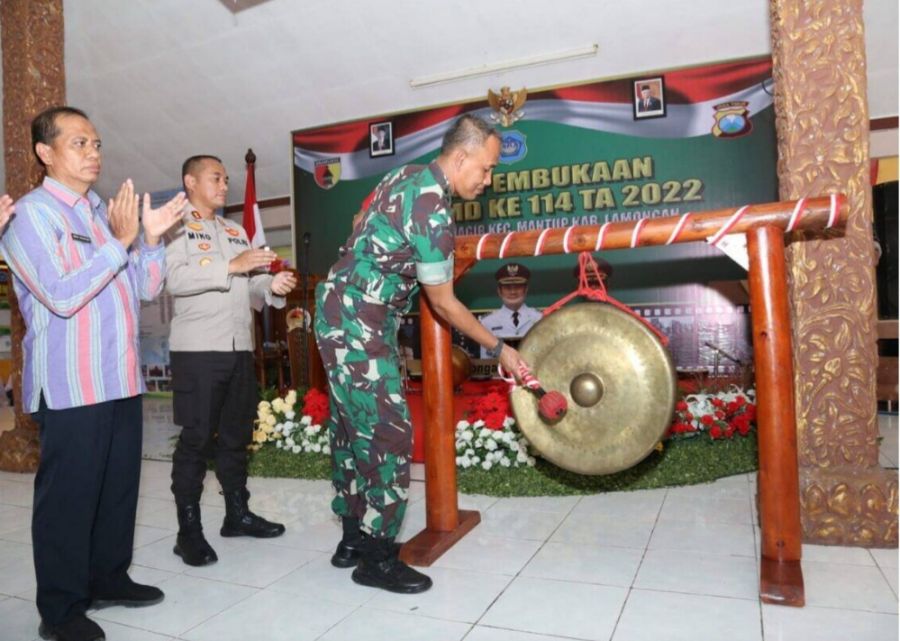 Suara Gong Tanda dimulainya Pra TMMD 114 Kodim Lamongan di Tunggunjagir