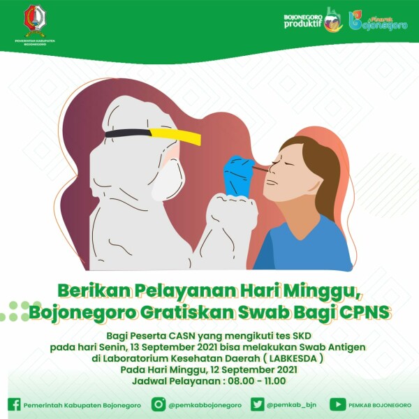 Tak Batasi Kuota Pemkab Bojonegoro Gratiskan Swab Peserta CPNS