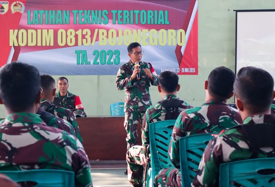 Tingkatkan Kemampuan Teritorial, Kodim 0813 Bojonegoro Gelar Latnister