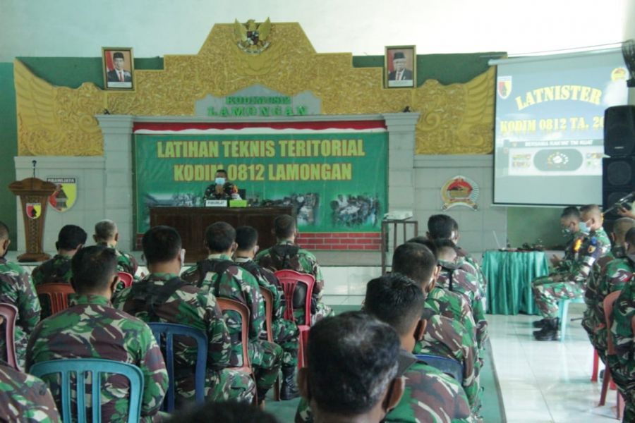 Tingkatkan Kualitas Pembinaan Wilayah, Kodim 0812/Lamongan Gelar Latnister