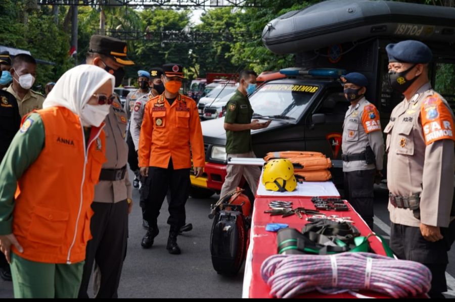 Tingkatkan Mitigasi Bencana, Bupati Hadir dan Gelar Apel Pasukan