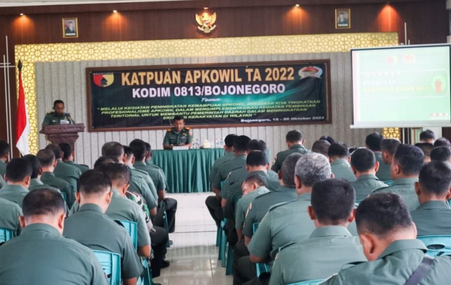 Tingkatkan Profesionalisme Babinsa, Kodim Bojonegoro gelar Katpuan Apkowil Tersebar