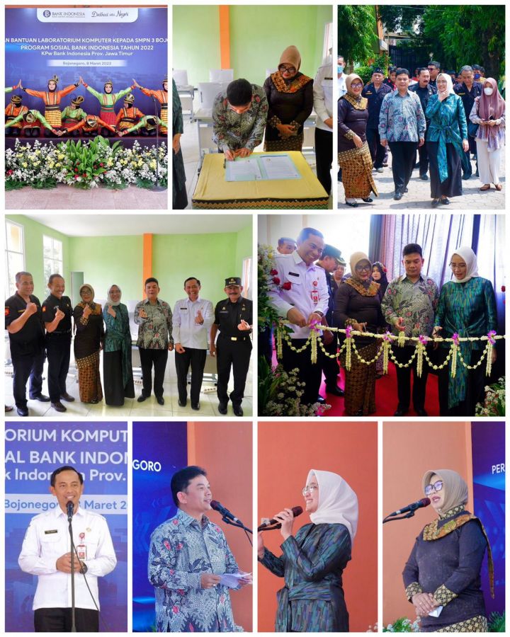 Tingkatkan SDM Unggul, BI Resmikan Laboratorium Komputer SMPN 3 Bojonegoro