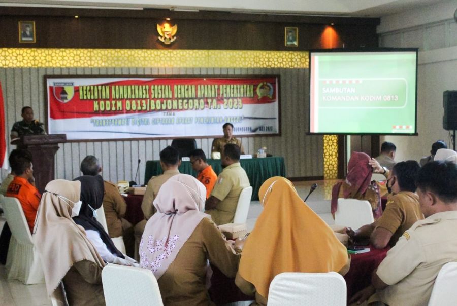 Tingkatkan Sinergitas antar Instansi, Kodim 0813 Bojonegoro Komsos bersama Appem