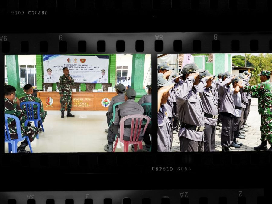 TMMD 125 Kodim 0813 Bojonegoro Gelar Pembinaan Anggota Linmas Desa Soko