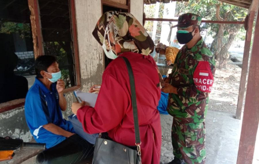 Jajaran Kodim 0812 Lamongan Lakukan Sweb Antigen dari Rumah - kerumah