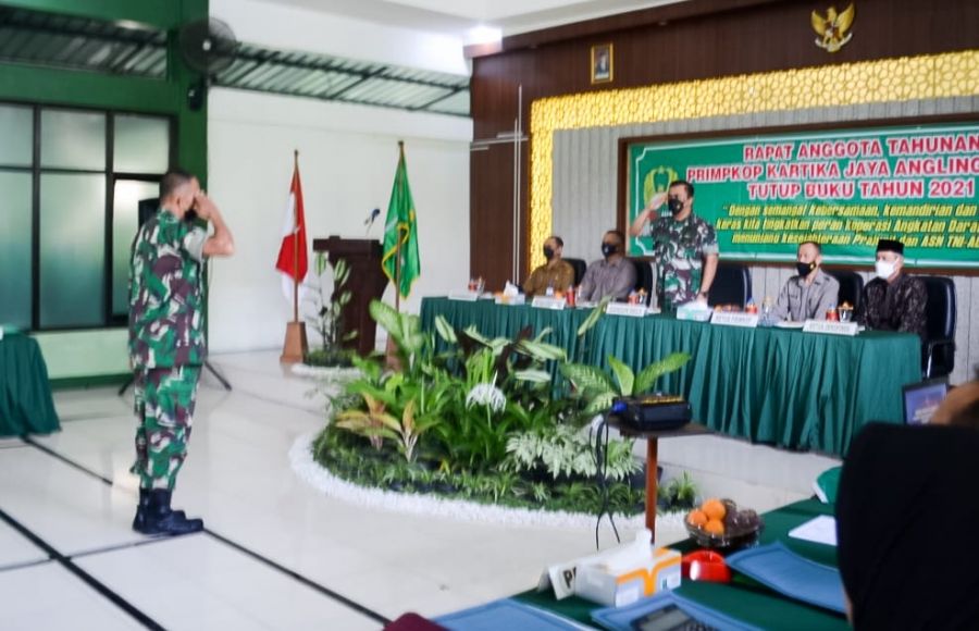 Tunjang Kesejahteraan Anggota, Primkop Kodim 0813 Bojonegoro Gelar RAT Tutup Buku 2021